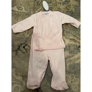 Hug Me First Pima Cotton 2 Piece Light Pink Layette Set Sz Newborn NWT